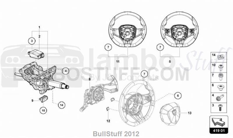 2016 Lamborghini AVENTADOR SV LP750-4 ROADSTER JAPAN STEERING SYSTEM (419.01.00)